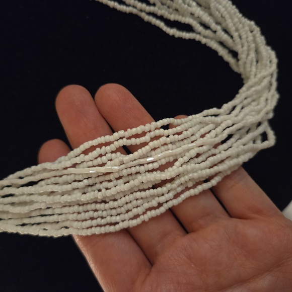 Vintage White Seed Necklace - Picture 2 of 6